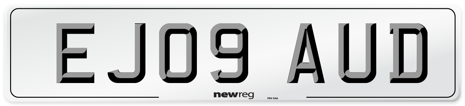 EJ09 AUD Number Plate from New Reg